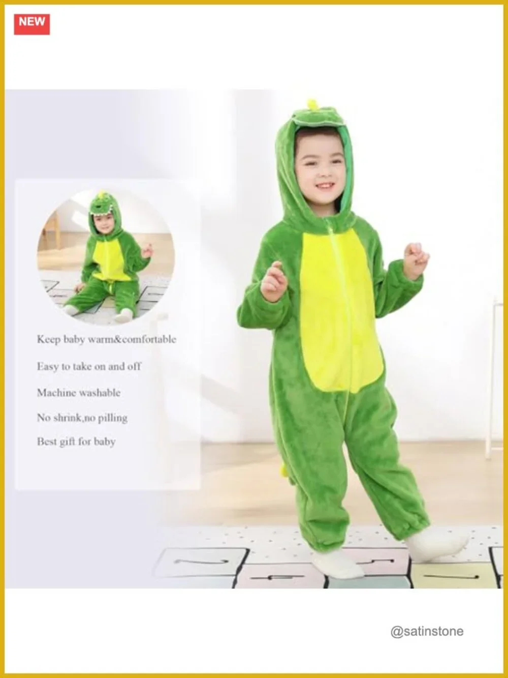Baby Animal Hooded Romper Jumpsuit Fleece Footie Costume for Infant Toddler,